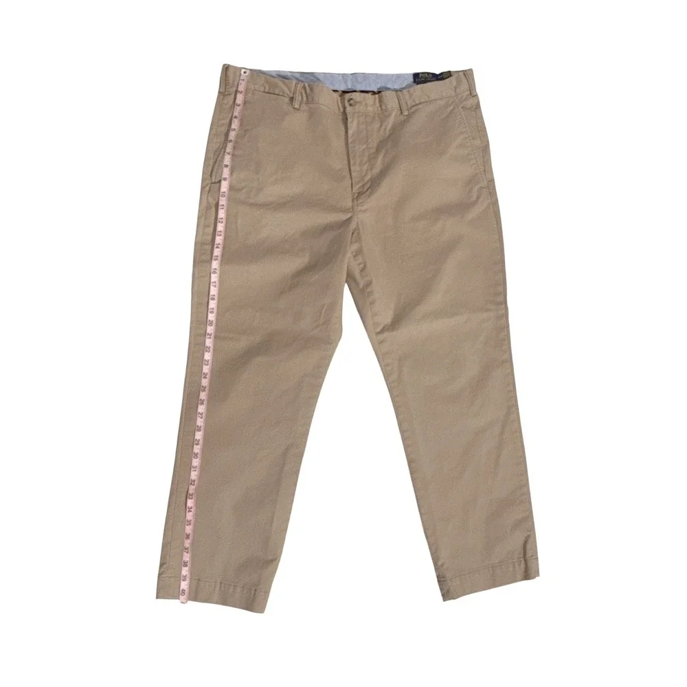 Polo Ralph Lauren Chinos Mens‎ 40x30 Tan Excellent Stretch Straight Fit Pants